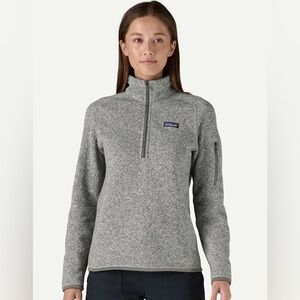 Patagonia Better Sweater 1/4-Zip Fleece Gray Heathered Size Medium Birch White